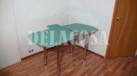 Стол универсальный  Зеленый 120+30х70х75см  ножки хром